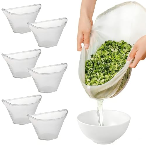 2025 New Soy Milk Bag, Organic Unbleached Cotton Cheesecloth or Food Strainer, Nut Butter Bag Reusable for Straining Oat Filter, Dumpling Fillings Straining, Fine Mesh Cheese Cloth Making (Medium)