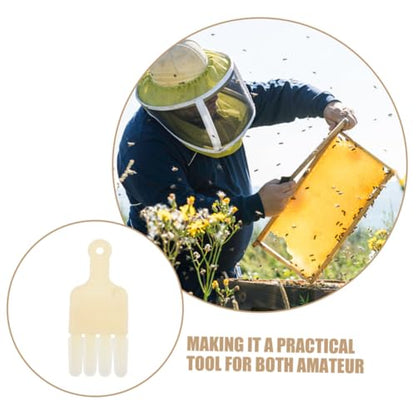 NUOBESTY 2pcs Beekeeping Jelly Extractor Pen 4-Row Hive Tool for Frame Scraping and Royal Jelly Harvesting Outdoor Apiculture Supplies