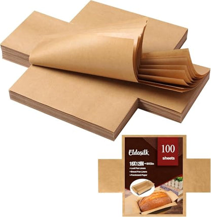 Unbleached Parchment Paper Loaf Pan Liner - Precut 9''x5'' Non-Stick, Fits 8.5''x4.5''/10''x5'' Loaf Pans, Heat-Resistant 430°F, Food-Safe for Bread Baking (100 Pcs & 1 Silicone Liner) - size: 100 Pcs Paper + 1 Pcs silicone