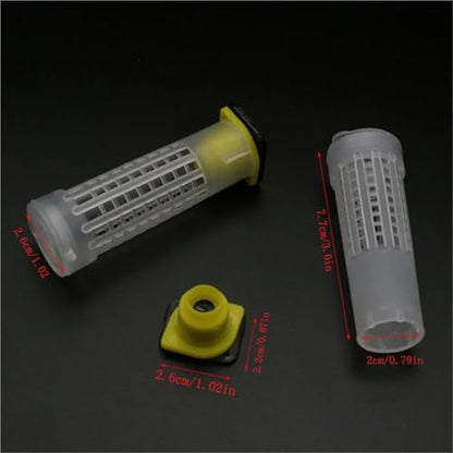Bee Rearing Kit 1SET Apiculture Kit Queen Bee Rearing Plastic Graft Larva Pen Hair Roller Cage Cell Protection Beekeeping Tool Supplies for Beginners and Bee Keeper