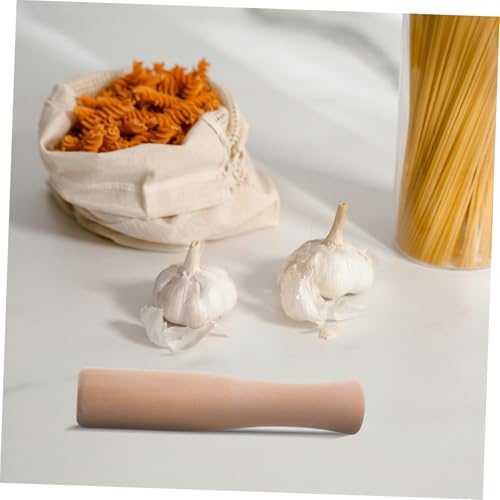 Unomor 2 pcs Beech Wood Muddler Grinding Sticks for Garlic Ginger Chili Herbs Crushing Kitchen Rods with Ergonomic Handles for Food Preparation and Mashed Potatoes