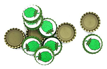 LD Carlson Beer Bottle Crown Caps - Oxygen Absorbing for Homebrew (Hop Cone), Green (CP-TDOQ-RX9H)