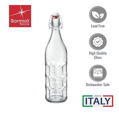 Bormioli Rocco Moresca Bottle, 33.75 oz, Clear, Twin