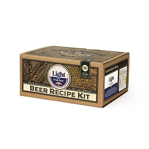 Craft a Brew - Beer Recipe Kit - Light Lager - Home Brewing Ingredient Refill - Beer Making Supplies - Includes Hops, Yeast, Malts, Extracts - 5 Gallons - color: Light Lager