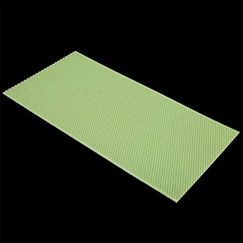 10Pcs Green Plastic Beeswax Honeycomb Foundation Sheets, Beehive Frame Base for Beekeeping, Pure Natural Wax Coated Comb with Honey Texture, Durable and Reusable Beekeeping
