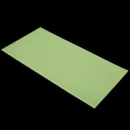 10Pcs Green Plastic Beeswax Honeycomb Foundation Sheets, Beehive Frame Base for Beekeeping, Pure Natural Wax Coated Comb with Honey Texture, Durable and Reusable Beekeeping