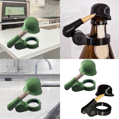 Soldier Salutes Beer Bottle Caps Helmets Efficient Decorative Designs for Party Veterans Enthusiasts