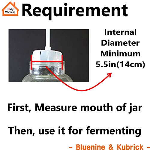 Balwoo - Press Plate - Principle of Fermentation Weight, Useful for Lots of Pickled Foods for Bucket Crock Batches Need Container Mouth Minimum Internal Diameter 14cm(5.5in) or More (Round White)