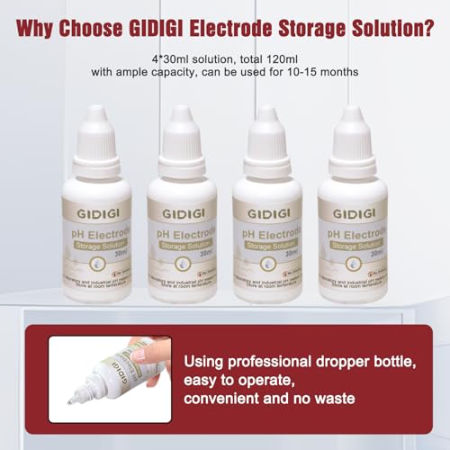 pH Meter for Food with pH Electrode Storage Solution Digital pH Tester with ATC for Fermentation Hot Sauce Cosmetics