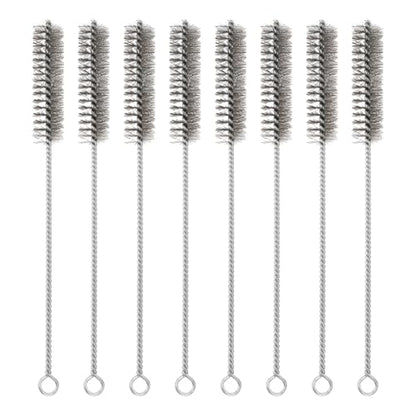 PATIKIL 12" Wire Tube Cleaner, 8Pcs 1" Diameter Stainless Steel Wire Tube Cleaner Pipe Cleaning Supplies for Auto Parts, Bottles, Tubes, Silver Tone - size: 1"