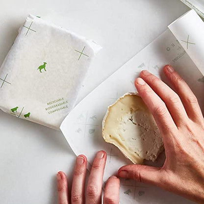 Formaticum 75-Pack Zero Cheese Storage Paper, 9 x 13 Inches | Compostable, Biodegradable, Plastic-Free, Keeps Cheese and Charcuterie Fresh