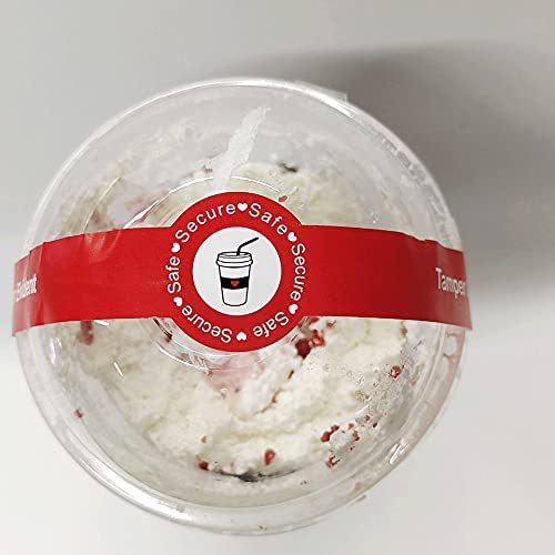 Tamper Evident Seals Stickers for Drink Lids Food Delivery Safety Labels | Waterproof Vinyl Tamper Proof Freshness Stickers for Coffee Shop Bakery Small Business Takeout Cups Secure Seal