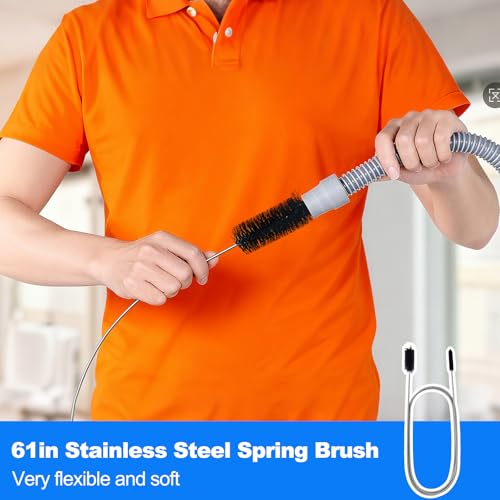 P Trap Cleaner Set,3 IN 1 P Trap Brush | Extra Long Cleaning Set with Drain Snake Remover,Wire Brush and All Bristle Brush, for Shower Kitchen Sink Bath Tub Bathroom