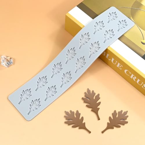 mostsom Embossing Lace Fondant Molds, Silicone Oak Leaf Vine Mat for Wedding/Autumn Cake Decor, Cupcake Topper, Gum Paste, Icing Candy Imprint Baking Mould - Sugarcraft Trimming Tool (H_ Oak Leaves) - size: H_ Oak Leaves