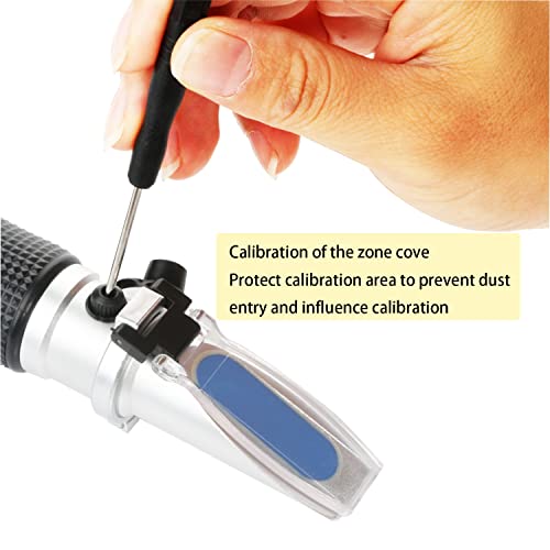 Brix Meter Refractometer, LEERCHUANG Triple Scale Honey Tester (Water Content: 12-27%, Brix: 58-92%, Be': 38-43), Handheld Brix Refractometer for Honey, Maple Syrup, Molasses & Bee Keeping - size: Brix: 58~92%