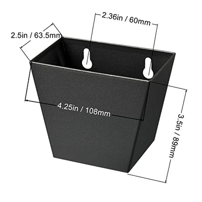 Black Bottle Cap Catcher Wall Mounted Stainless Steel Mountable Beer Top Bucket with Drain Openings for Table Cooler Post - color: Black