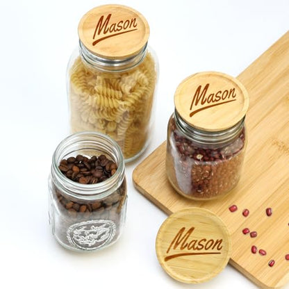 12 Pcs Reusable Regular Mouth Lids & Wide Mouth Mason Jar Lid Canning Supplies Bamboo Lid for Large Mouth Mason Jars Tops Glass Cups Small Wooden Silicone Airtight Covers Decorative Jar Lids - size: 6PCS-Regular Mason + 6PCS-Wide Mason
