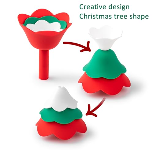 Upgrade Kitchen Funnel Set 3 Pack, Small and Large, Kitchen Gadgets Accessories Silicone Funnels for Filling Water Bottle Liquid Transfer Food Grade (A) - color: A