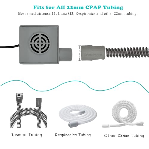 CPAP Hose Dryer for Universal 22mm Tubing, CPAP Tube Cleaner Blower Fan for Resmed Airsense 11 10 Tubes, Easy to Use and Make Hoses Drying Quick, CPAP BIPAP Cleaning Kits Supplies - color: Grey