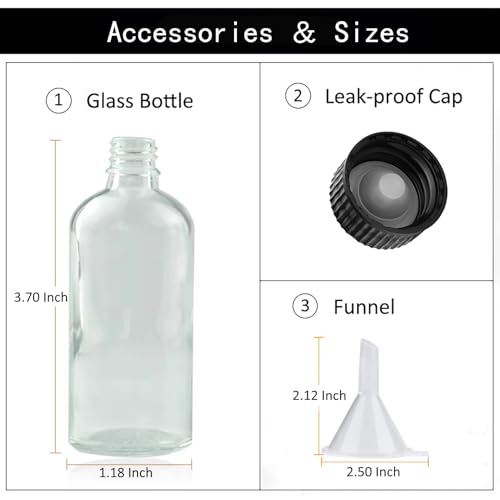 DIDITIME 12 Pack Shot Bottles with Caps, 2 oz Glass Jars with Lids, Wellness Shots Glass Bottle Reusable Bottles for Ginger, Juice, Oil, Wellness Shot, Hot Sauce - color: clear, size: 12