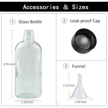 DIDITIME 12 Pack Shot Bottles with Caps, 2 oz Glass Jars with Lids, Wellness Shots Glass Bottle Reusable Bottles for Ginger, Juice, Oil, Wellness Shot, Hot Sauce - color: clear, size: 12
