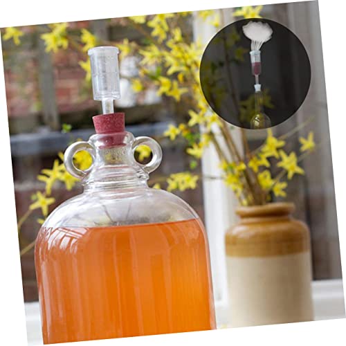 3Sets Homemade Way Valves with Plugs Air Lock for Fermentation Easy Installation for Wine Making Oxygen Entry