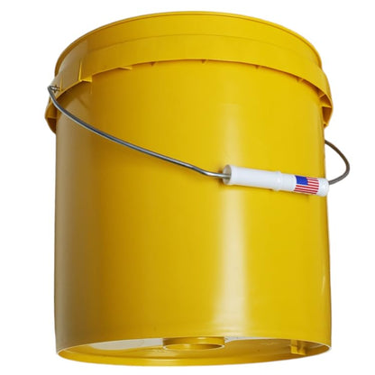2 Gallon Bucket Pail with Lid & Handle Pour Spout Leak Proof BPA Free Food Safe HDPE Storage Container AirTight Premium Quality Buckets All Purposes Dry & Liquid Contents FDA Compliance (Mustard) - color: Mustard