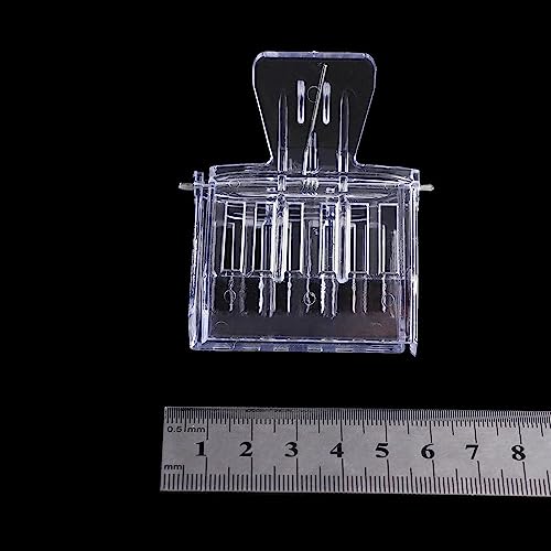 Pokinge 5Pcs Queen Bee Cage Catcher Clips,Transparent Plastic Queen Catcher Queen Bee Catcher Queen Bee Cage Bee Queen Marking Catcher Queen Catching Tool