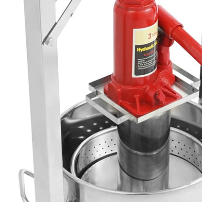 Fruit Wine Press 3.2 Gallon Hydropress Cider Grape Press Crusher Grinder Apple Juice Maker With Hydraulic Jack, Food Grade Stainless Steel - color: with Jack