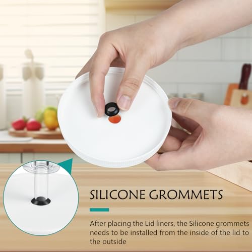 Artcome 2 Pack 1 Gallon Fermentation Jars with Airlocks & Lids - Transform Gallon Jar Into a Fermenter - Perfect for Pickles, Hard Kombucha, Beer, Wine, Cider - Gallon Lid with Econolock Airlock