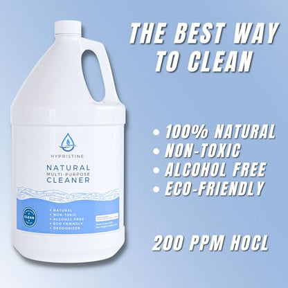 HYPRISTINE Natural Multipurpose Surface Cleaner, 128 fluid Ounce Bottle, 4 Pack - size: 128 Fl Oz (Pack of 4)