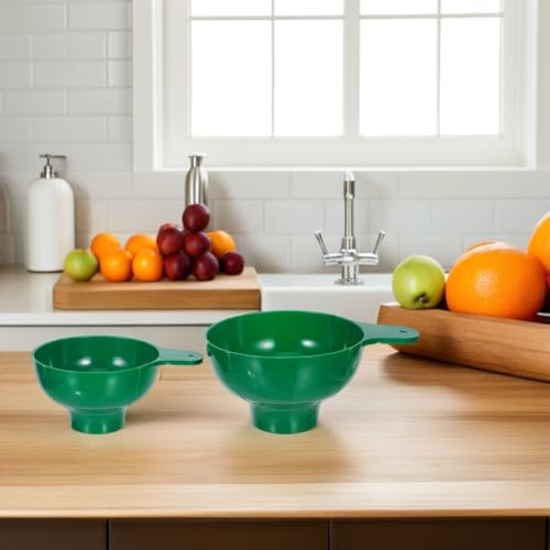 Amosfun Wide Mouth Funnel Set for Mason Jars Kitchen Funnels for Filling Bottles Seasoning Jam Oil Wine and Dry Ingredients Plastic Large Mouth Funnel for Home Use