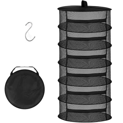 Desy & Feeci Drying Net Herbs 6-Layer Hanging Herbs Drying Rack Drying Net with Zippers, Black, 23.6 x 47.2 in (60 x 120 cm) - color: Black, size: 6 Layer