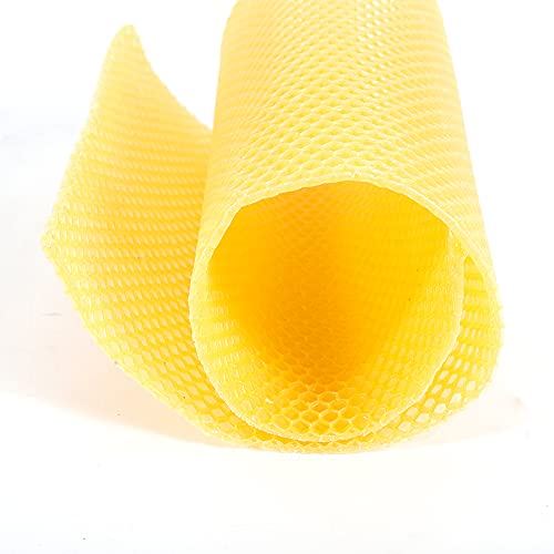 AngelcityCC 30 Pcs Beeswax Sheets Beeswax Foundation Sheets for Candle Making Natural Bee Wax Honeycomb Sheets for Hives (41.5cm x 19.5cm)