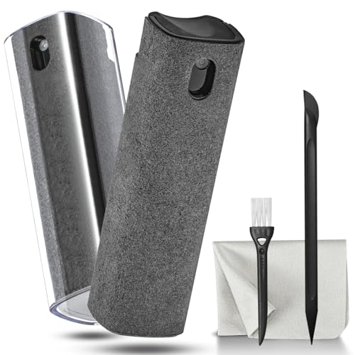 walrfid 2 Pack Computer Screen Cleaner, MacBook Screen Cleaner Spray and Wipe, Electronic Computer Laptop Cleaning Kit for iPad Pro, iPhone, Smartphone, Monitor, Car Display, Tablet, TV Screens, Grey - color: Grey, Grey