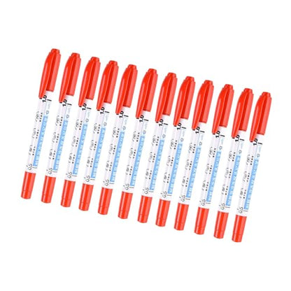 12Pcs Double Tip Permanent Markers Quick Drying Oil Based Markers Pen for Fridge Food Packaging and Warehouse Labeling