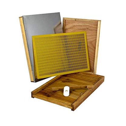 Hoover Hives Fully Assembled 8-Frame Deep Hive Kit – Wax-Coated Fir Wood Beekeeping Box with Frames, Foundations, Top Cover, Queen Excluder, Bottom Board, and Entrance Reducer