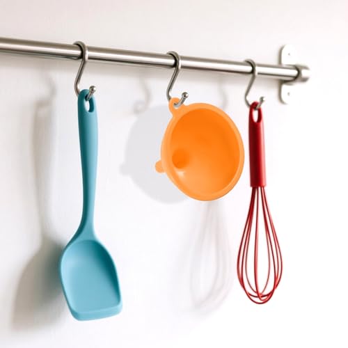 4 PCS Kitchen Silicone Funnel, 4 Colors Kitchen Funnel Set Wide Mouth Funnels for Filling Bottles Small Canning Funnels for Daily Cooking and Water Liquid Oil or Powder Transfer