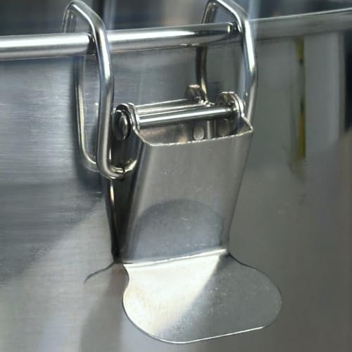Food Safe 304 Stainless Steel 1 Gallon (5L) Container Bucket with Clamps and Air-Tight Lid with Silicone Gasket - size: 5L