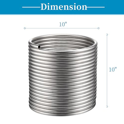 Vigorous Wort Chiller, 1/2" x 50 Ft Food Grade 304 Stainless Steel Coil, Water Chiller for Ice Bath Beer Brewing Tubing Coil, Stainless Steel Immersion Chiller - size: 1/2" x 50 Ft Wort Chiller
