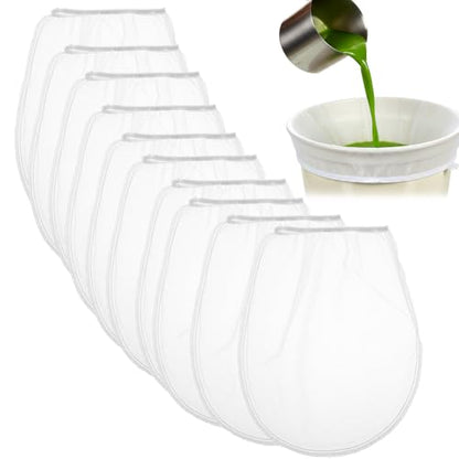 10 Pcs Paint Strainer Bags, 1 Gallon Paint Filter Strainer, Elasticity Opening Strainers Bags Disposable for Paints Bucket & Hydroponics