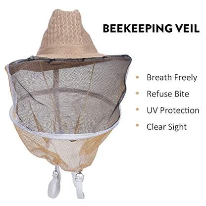 Honey Lake 10 Frame Beehive Starter Kit and Beekeeping Supplies Tool Kit, Beeswax Coated Assembled Deep Bee Box, Bee Hive Starter Kit with Beehive Frames & Bee Smoker and Beekeeping Hat with Veil - size: 10-Frame