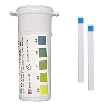 Bartovation 2.8 to 4.4 pH Test Strips, 100-Pack | Acidity Test Strips for White Wine Making, Homebrew, salsa, kefir, fermentation, made in USA