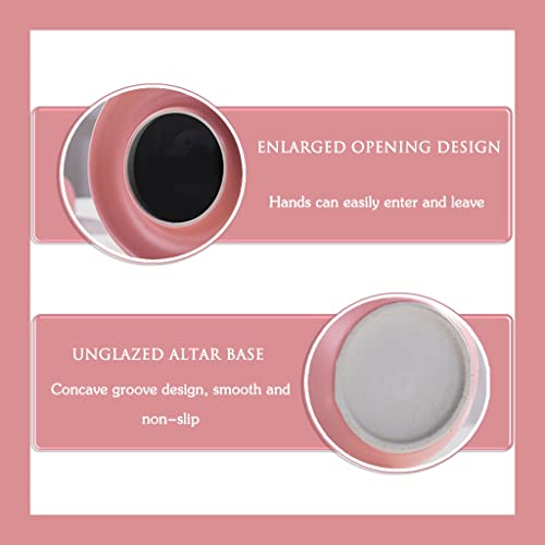Fermenting Jars Water Seal Household Multi-capacity Options Pickle Jar, Double Lid Water Seal Kimchi Jar, Chinese Style Thickened Ceramics Grain Storage Barrel (Color : Pink, Size : 5kg) - size: 5kg