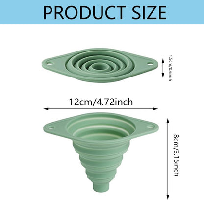 Kitchen Funnel Set 3 Pack, Food Grade Silicone Collapsible Small Funnels for Kitchen, Space-Saving Foldable Funnels for Filling Bottles, Oil, Liquid, Powder (Mix) - color: Mix