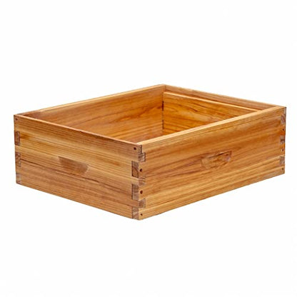 Honey Lake 8 Frame Beehive Medium Super Box, Langstroth Beeswax Coated Bee Hive Super Box with Frames and Waxed Foundations for Beginners Beekeepers (Unassembled)