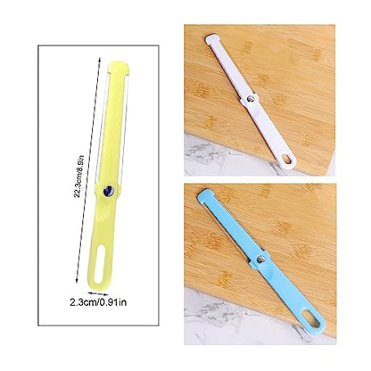 3 Pack Cheese Slicer Handheld 2 Side Wire Blade Knife Butter Cutter Peeler Spatula Cake Sausage Ham Slicing Tool for Cheddar Gruyere Raclette Mozzarella Block
