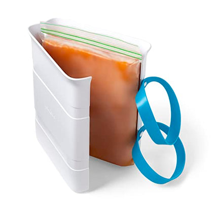 YouCopia FreezeUp Freezer Food Block Maker, 6 Cup, Meal Prep Bag Container to Freeze Soup and Leftovers - size: 6-Cup Capacity, style: Food Block Maker