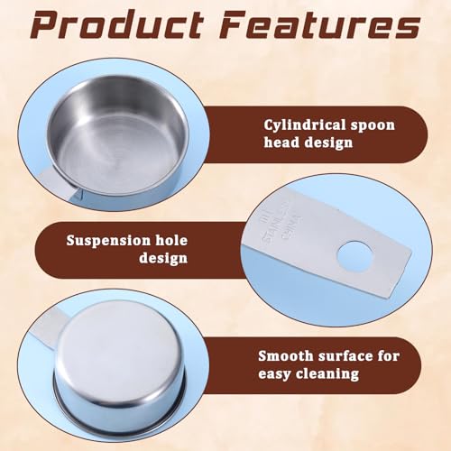 4 Pcs 1/4 Cup Measuring Cup, 60 ml Stainless Steel Measuring Cups Inner Scale Metal Liquid Measure Scoop 2 oz Cups for Coffee, Cooking, Baking, Kitchen Wet and Dry Ingredients, Dishwasher Safe - size: 1/4 Cup