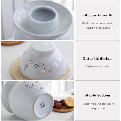 Simple Fish Pattern Pickle Jars, Traditional Water-Sealed Fermentation Crock, Household Ceramic Storage Containers, Decorative Furniture(7kg/246.9oz) - size: 7kg/246.9oz